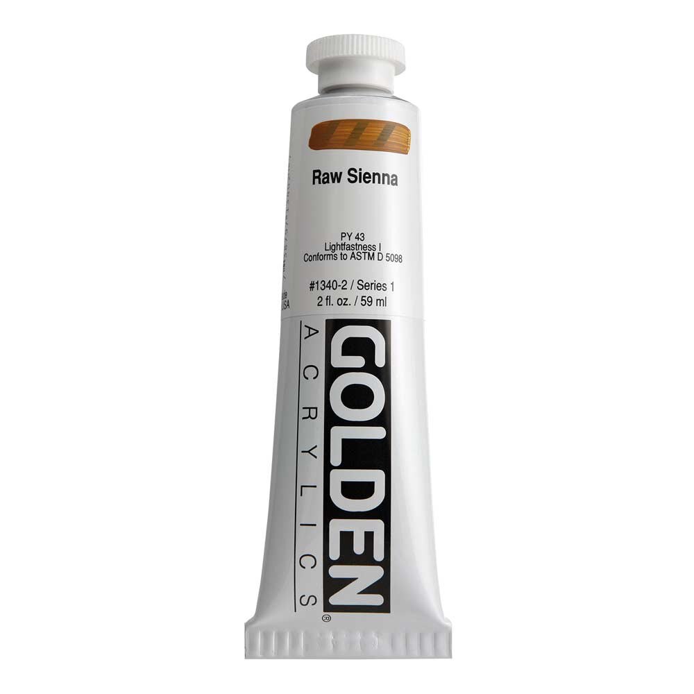 Golden Heavy Body Acrylic Tube 2oz Raw Sienna
